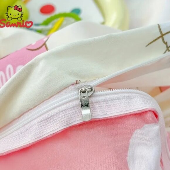 Hello Kitty Telephone Talk Twin Bed Sheet Set 4 Piece Pink NWT - Picture 4 of 5